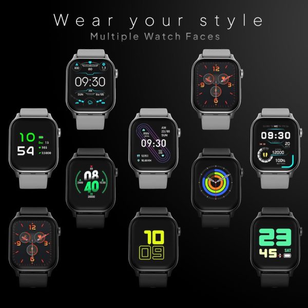 Fire-Boltt Rise Smart Watch, 1.85" HD Display, Metal Body with Bluetooth Calling, Rotating Crown, AI Voice Assistant, 120 Sports Modes, Neon UI, SpO2 & Heart Rate Monitoring (Rise, Grey) - Image 8