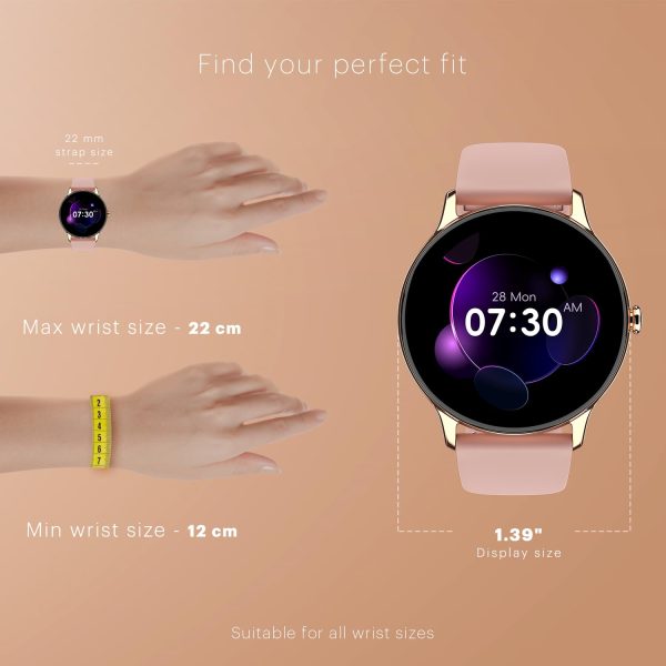 Noise Twist Go Round dial Smartwatch with BT Calling, 1.39" Display, Metal Build, 100+ Watch Faces, IP68, Sleep Tracking, 100+ Sports Modes, 24/7 Heart Rate Monitoring (Rose Pink) - Image 8