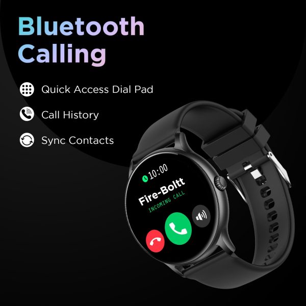Fire-Boltt Phoenix Smart Watch with Bluetooth Calling 1.3,120+ Sports Modes, 240 * 240 PX High Res with SpO2, Heart Rate Monitoring & IP67 Rating (Black) - Image 4