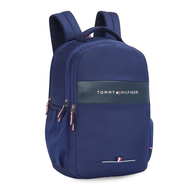 Buy Tommy Hilfiger Joshua Polyester Unisex 15 Inch Laptop Backpack - Navy | 21 Ltr Capacity| Padded & Adjustable Strap | Water Resistant | 3 Compartment | Water Bottle Holder | USB Cable holder Pocket at Amazon.inRufus AI - Image 3