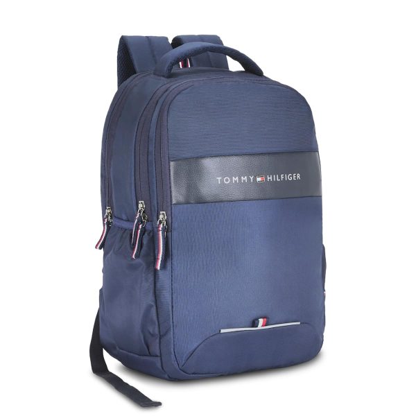 Buy Tommy Hilfiger Joshua Polyester Unisex 15 Inch Laptop Backpack - Navy | 21 Ltr Capacity| Padded & Adjustable Strap | Water Resistant | 3 Compartment | Water Bottle Holder | USB Cable holder Pocket at Amazon.inRufus AI - Image 4