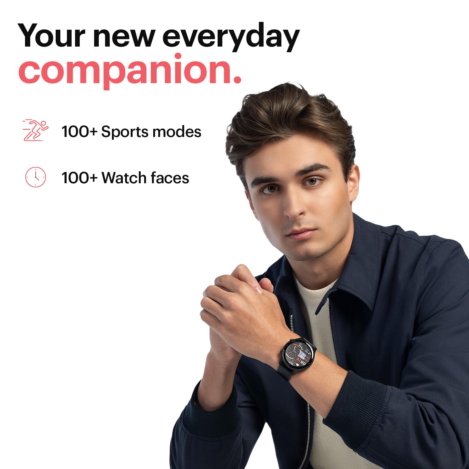 Noise Twist Round dial Smart Watch with Bluetooth Calling, 1.38" TFT Display, up-to 7 Days Battery, 100+ Watch Faces, IP68, Heart Rate Monitor, Sleep Tracking (Jet Black) - Image 6