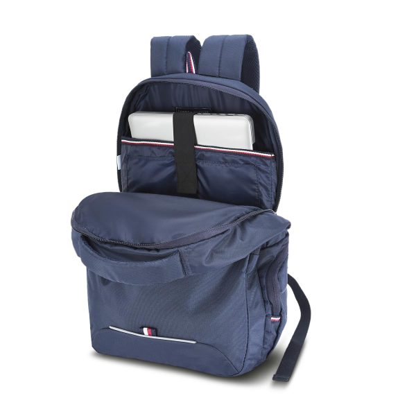 Buy Tommy Hilfiger Joshua Polyester Unisex 15 Inch Laptop Backpack - Navy | 21 Ltr Capacity| Padded & Adjustable Strap | Water Resistant | 3 Compartment | Water Bottle Holder | USB Cable holder Pocket at Amazon.inRufus AI - Image 9