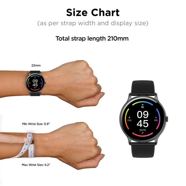 Fire-Boltt Phoenix Smart Watch with Bluetooth Calling 1.3,120+ Sports Modes, 240 * 240 PX High Res with SpO2, Heart Rate Monitoring & IP67 Rating (Black) - Image 12