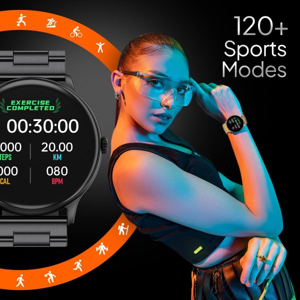Fire-Boltt Newly Launched Phoenix Ultra Blaze Luxury Stainless Steel, Bluetooth Calling Smart Watch, AI Voice Assistant, Metal Body with 120+ Sports Modes, SpO2, Heart Rate Monitoring (Black) - Image 6