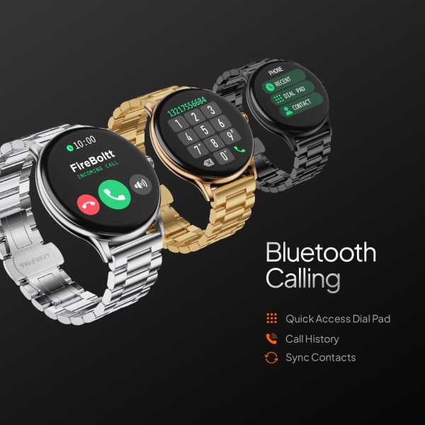 Fire-Boltt Newly Launched Phoenix Ultra Blaze Luxury Stainless Steel, Bluetooth Calling Smart Watch, AI Voice Assistant, Metal Body with 120+ Sports Modes, SpO2, Heart Rate Monitoring (Black) - Image 4