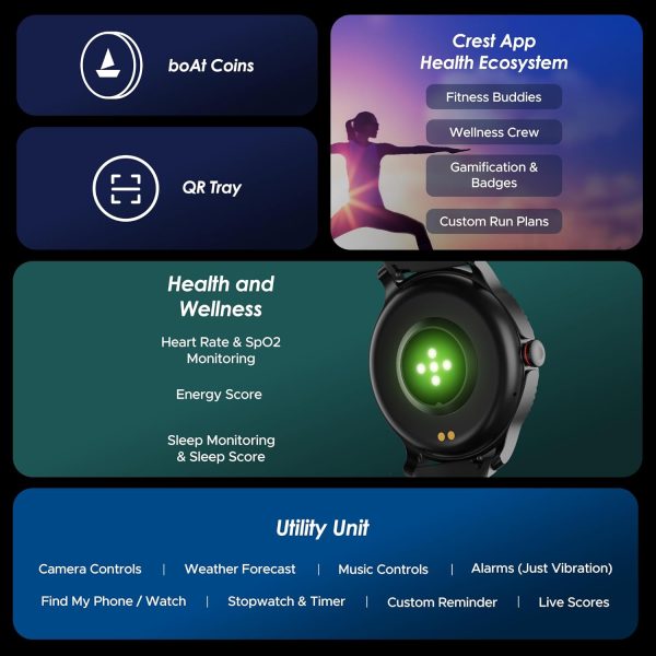 boAt Lunar Discovery w/ 1.39" (3.5 cm) HD Display, Turn-by-Turn Navigation, DIY Watch Face Studio, Bluetooth Calling, Emergency SOS, QR Tray, Smart Watch for Men & Women(Active Black) - Image 4