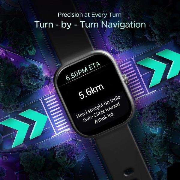 boAt Wave Sigma 3 w/Turn-by-Turn Navigation, 2.01" HD Display, Bluetooth Calling, Crest+ OS, QR Tray, Watch Face Studio, Coins, Emergency SOS Smart Watch for Men & Women(Active Black) - Image 4