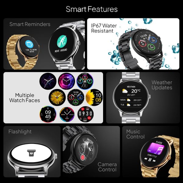 Fire-Boltt Newly Launched Phoenix Ultra Blaze Luxury Stainless Steel, Bluetooth Calling Smart Watch, AI Voice Assistant, Metal Body with 120+ Sports Modes, SpO2, Heart Rate Monitoring (Black) - Image 10