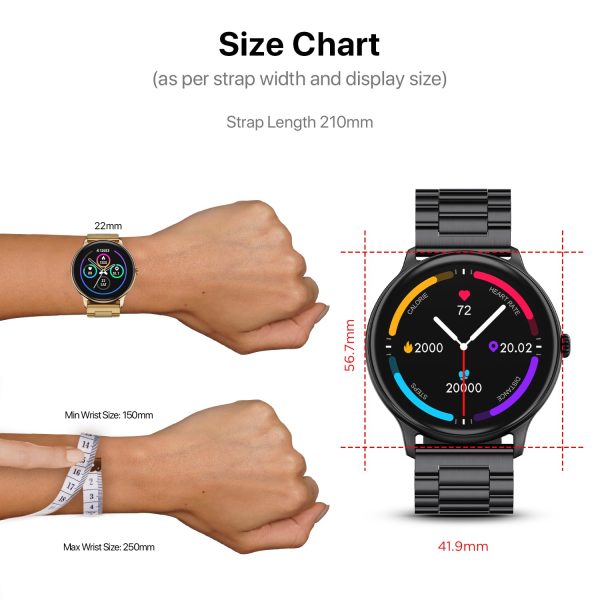 Fire-Boltt Newly Launched Phoenix Ultra Blaze Luxury Stainless Steel, Bluetooth Calling Smart Watch, AI Voice Assistant, Metal Body with 120+ Sports Modes, SpO2, Heart Rate Monitoring (Black) - Image 11