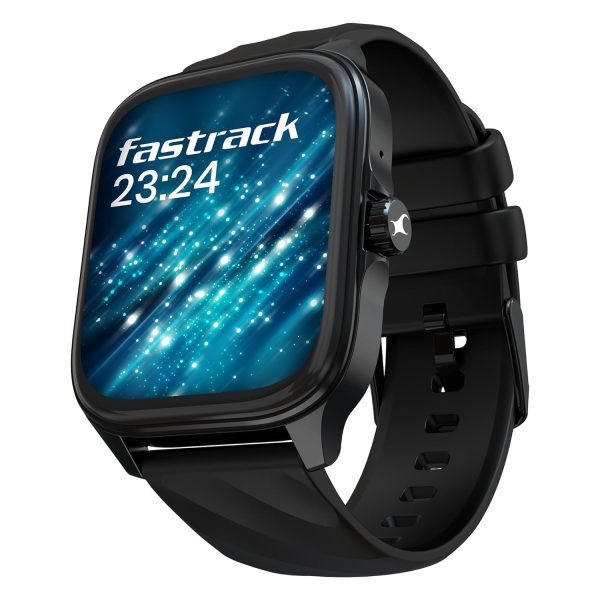 Fastrack New Astor FS1 PRO Smart Watch, Large Super AMOLED Display (1.97") AOD, AI Voice Assistance, Functional Crown, SingleSync BT Calling, 100+ Sports Modes & Smartwatch Faces, IP68 (Black) - Image 2