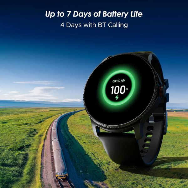 boAt Lunar Discovery w/ 1.39" (3.5 cm) HD Display, Turn-by-Turn Navigation, DIY Watch Face Studio, Bluetooth Calling, Emergency SOS, QR Tray, Smart Watch for Men & Women(Active Black) - Image 9