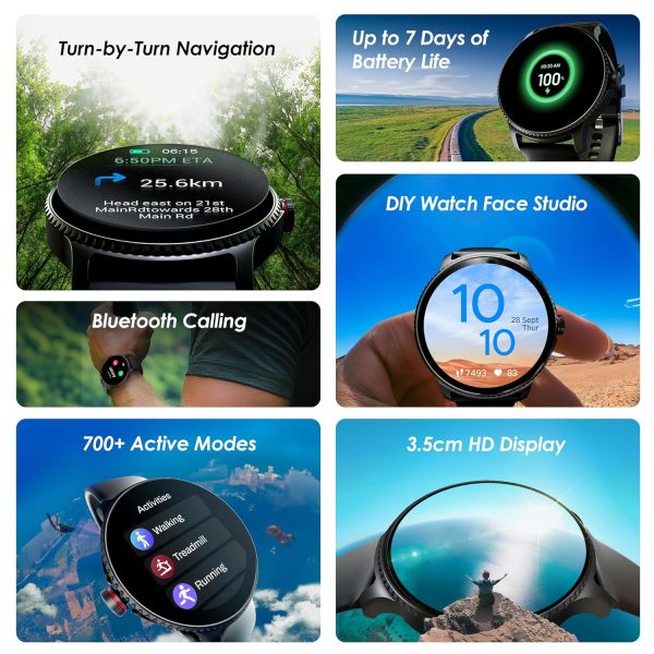 boAt Lunar Discovery w/ 1.39" (3.5 cm) HD Display, Turn-by-Turn Navigation, DIY Watch Face Studio, Bluetooth Calling, Emergency SOS, QR Tray, Smart Watch for Men & Women(Active Black) - Image 3